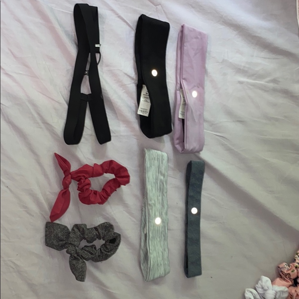 Lulu lemon bundle of head bands and scrunchies